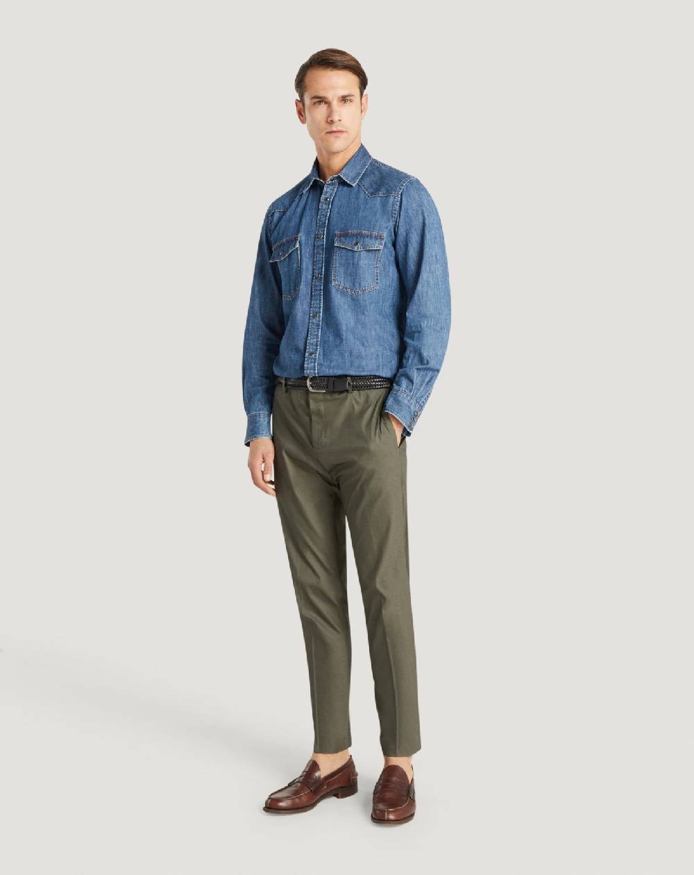 Pt Torino Camicia in denim In Linea