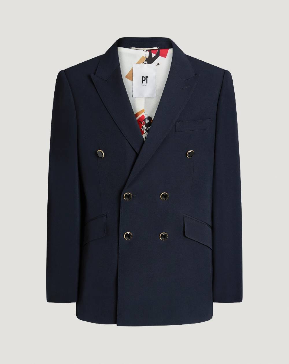 Pt Torino Blazer in lana granité