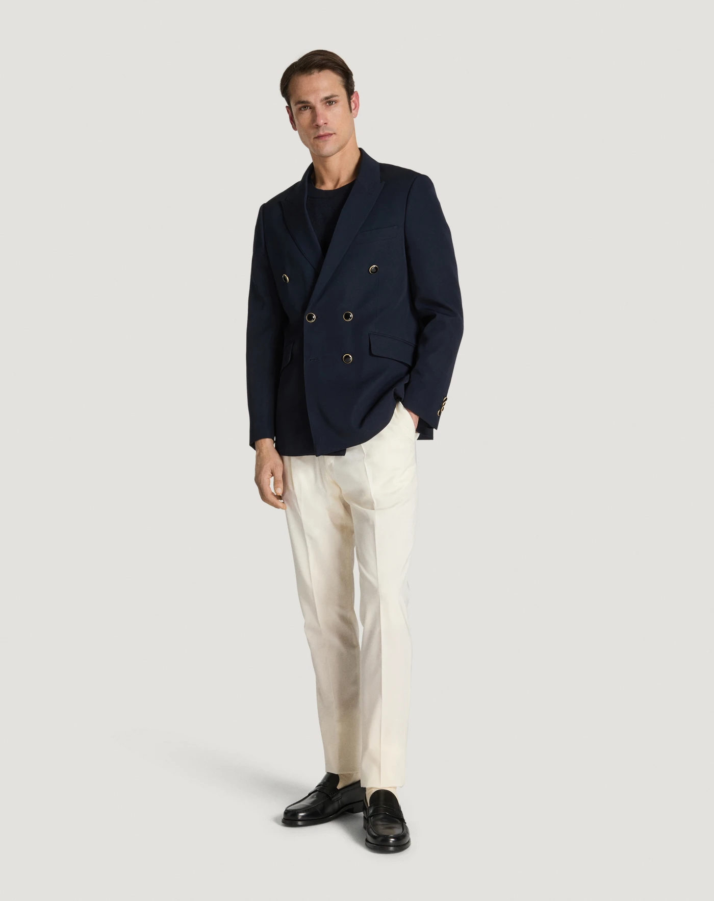 Pt Torino Blazer in lana granité Pezzi Unici