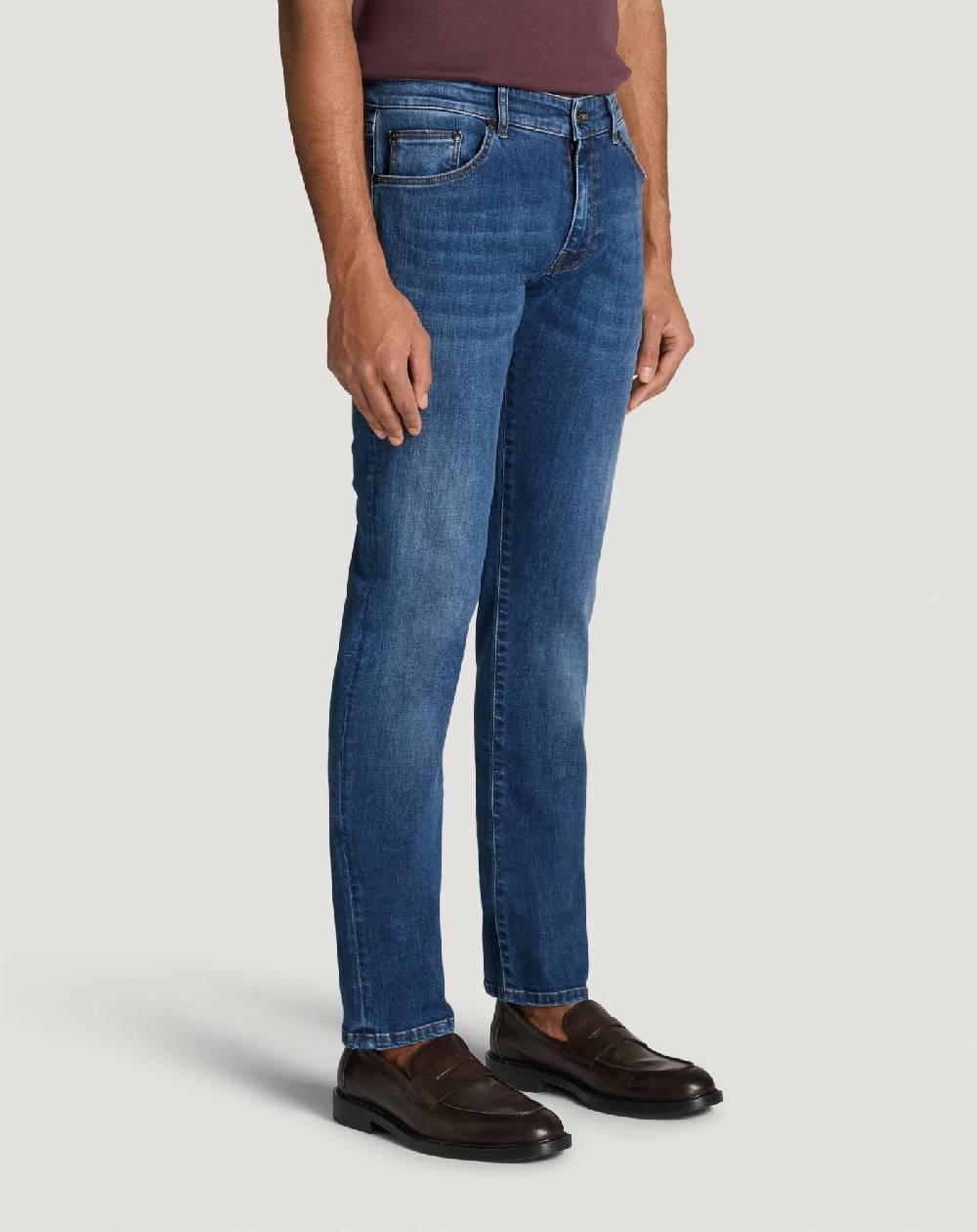 Pt Torino Jeans Swing in denim stretch indigo Prezzo Ridotto