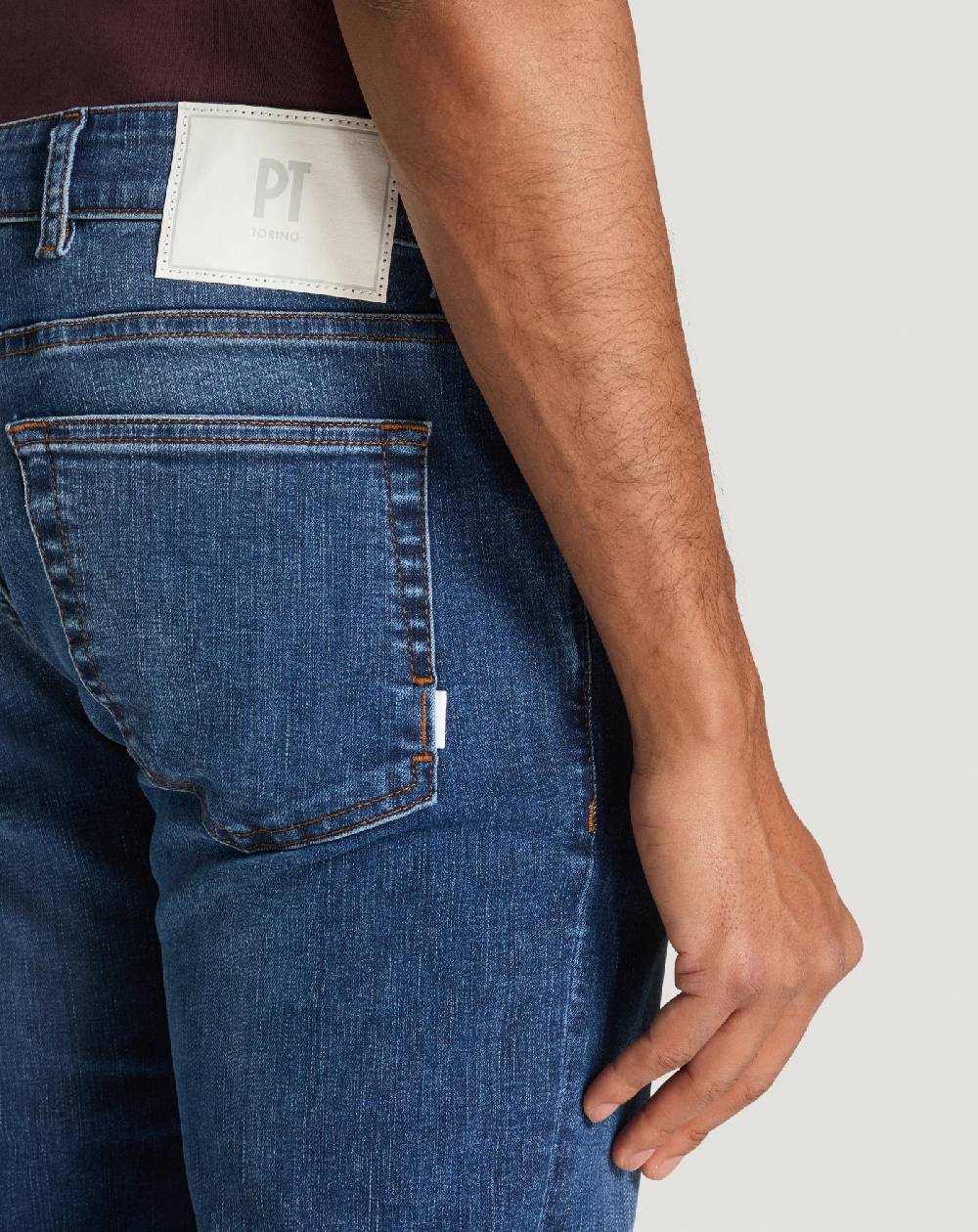 Pt Torino Jeans Swing in denim stretch indigo Prezzo Ridotto