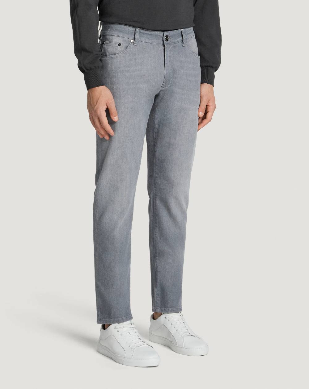 Pt Torino Jeans Swing in light grey denim Presa