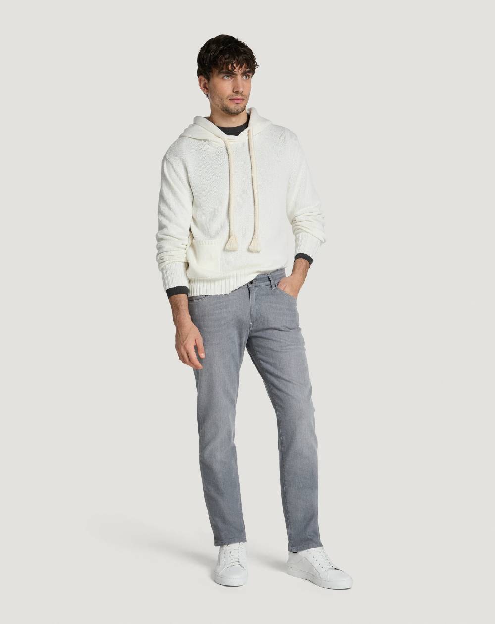 Pt Torino Jeans Swing in light grey denim Presa