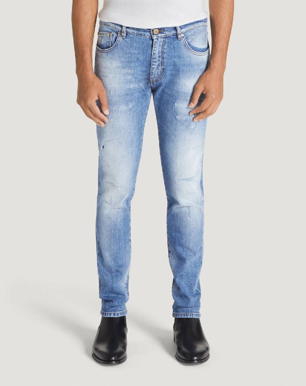 Pt Torino Jeans Rock in denim organico stretch Saldi