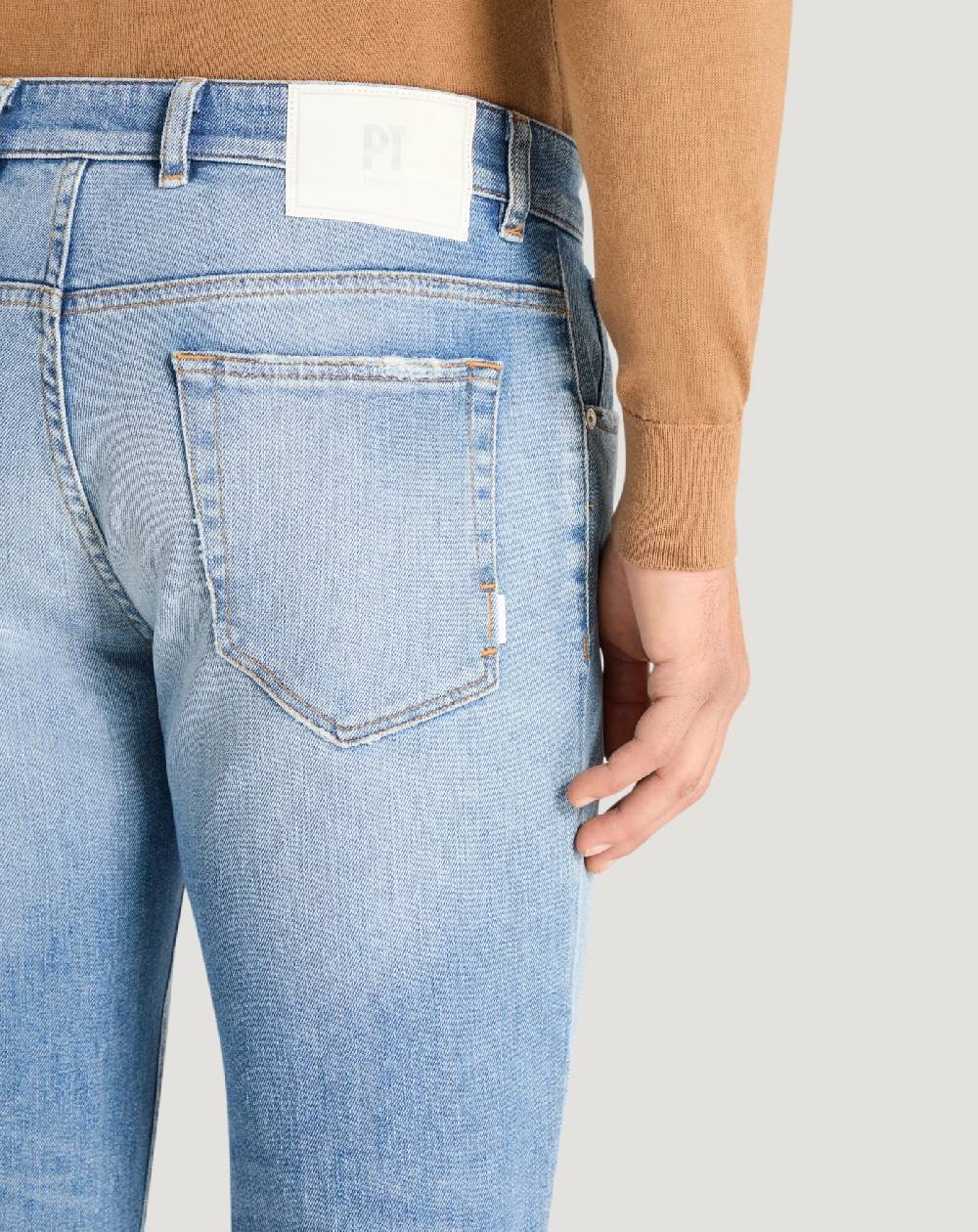 Pt Torino Jeans Reggae in denim stretch indigo In Saldo