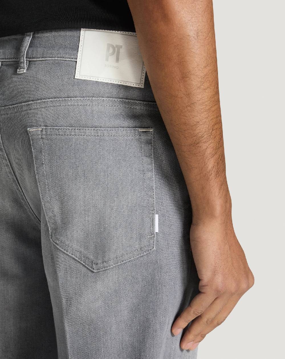 Pt Torino Jeans Reggae in light grey denim Nuova