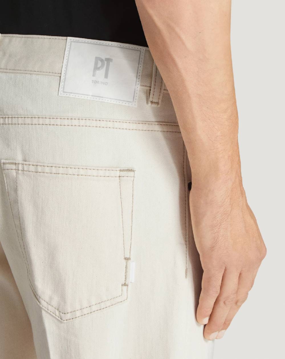 Pt Torino Jeans Dub in denim cimosato Nuovo