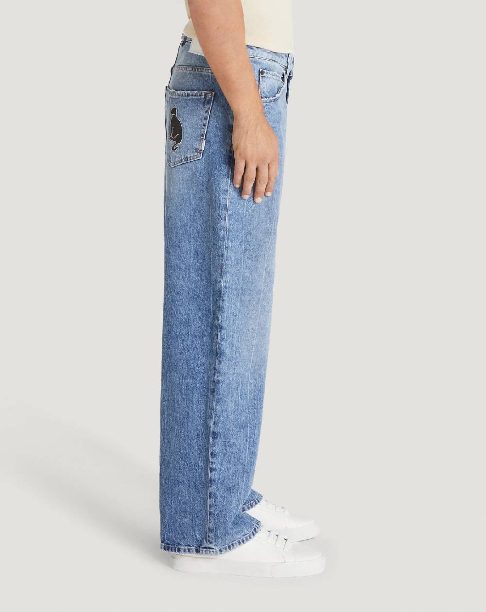 Pt Torino Jeans Skater in denim vintage Vendita