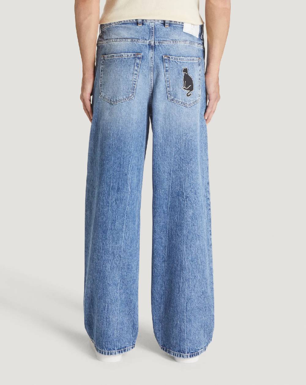 Pt Torino Jeans Skater in denim vintage Vendita