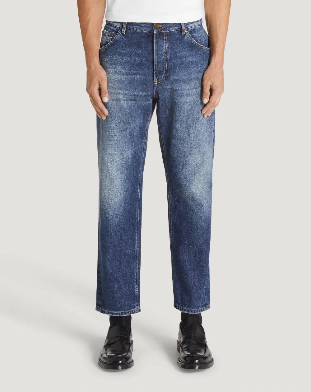 Pt Torino Jeans Rebel in denim vintage Promozione