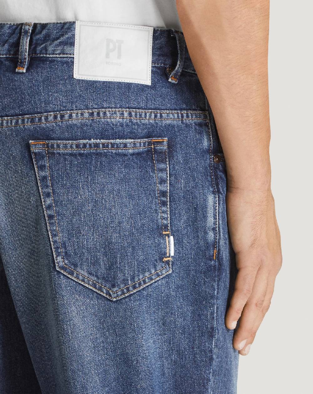 Pt Torino Jeans Rebel in denim vintage Promozione