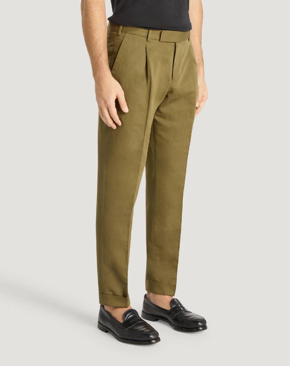 Pt Torino Pantaloni Rebel in gabardina di cotone e lino Convenienza
