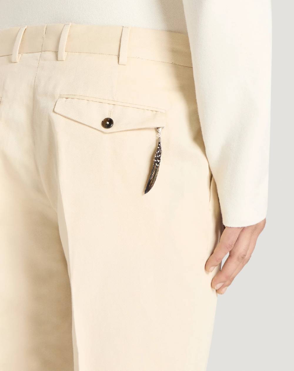 Pt Torino Pantaloni Rebel in gabardina di cotone e lino Offerte