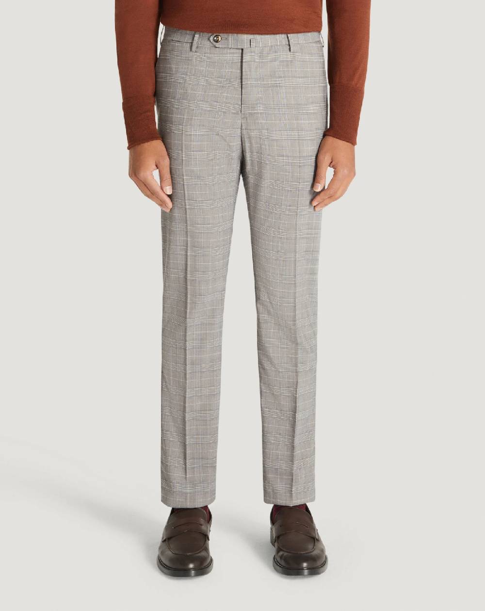 Pt Torino Pantaloni Superslim in tecno lana a quadri Online