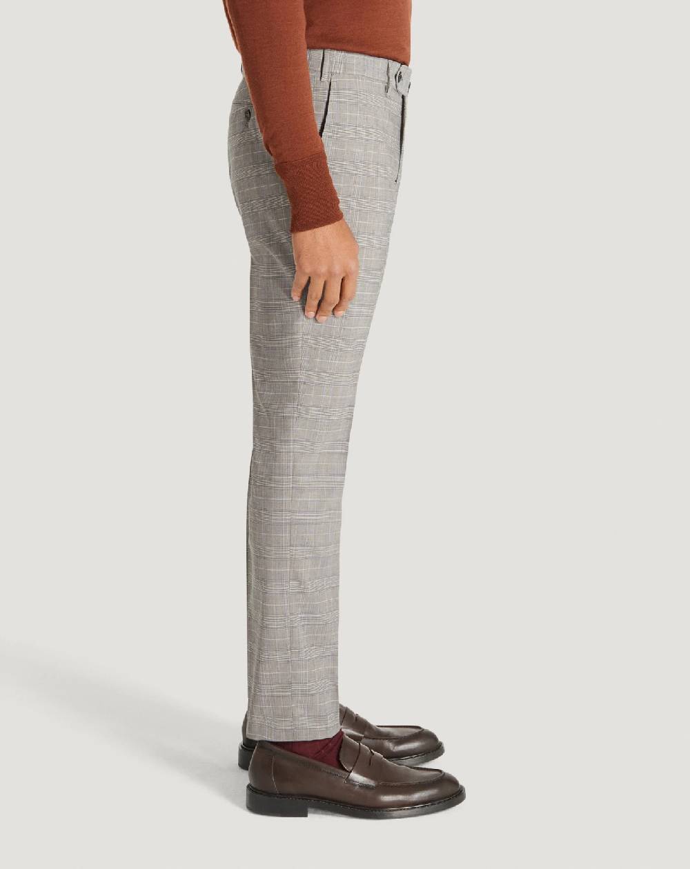 Pt Torino Pantaloni Superslim in tecno lana a quadri Online
