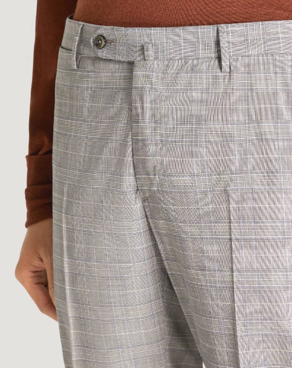 Pt Torino Pantaloni Superslim in tecno lana a quadri Online