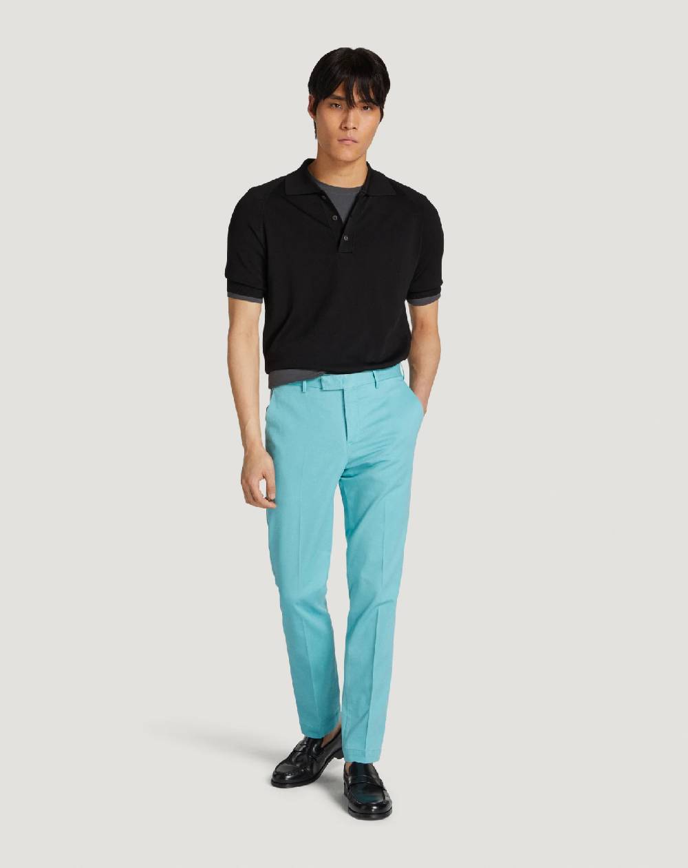 Pt Torino Pantaloni Master in cotone stretch délavé In Vendita
