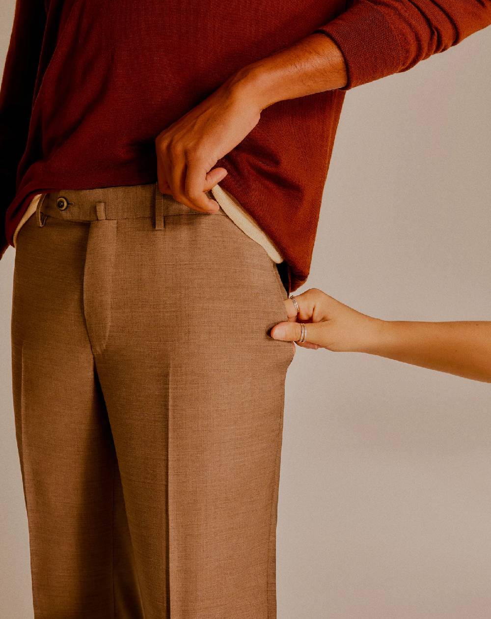 Pt Torino Pantaloni Superslim in lana four season Nuova