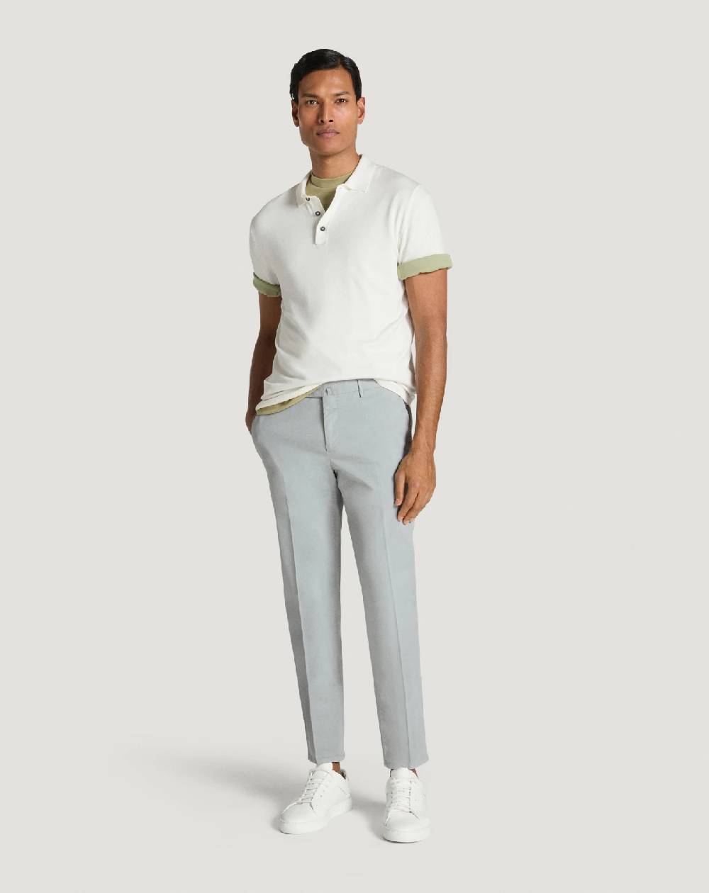 Pt Torino Pantaloni Slim in gabardina stretch In Linea