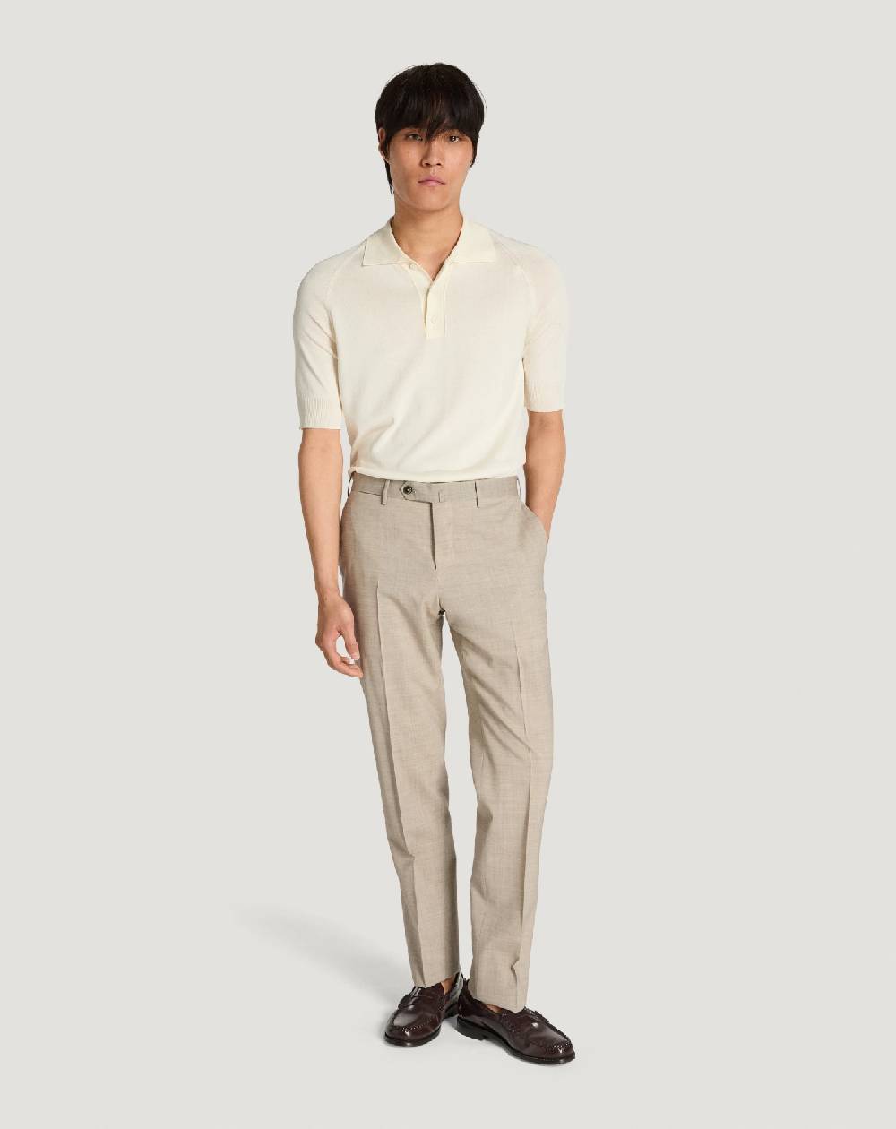 Pt Torino Pantaloni Slim in lana four season Economico