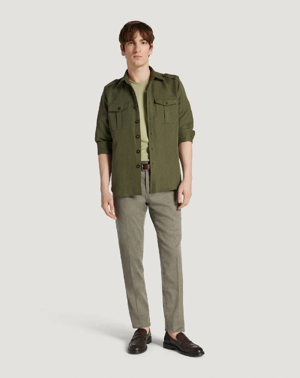 Pt Torino Pantaloni Slim in lino stretch délavé Consegna Veloce