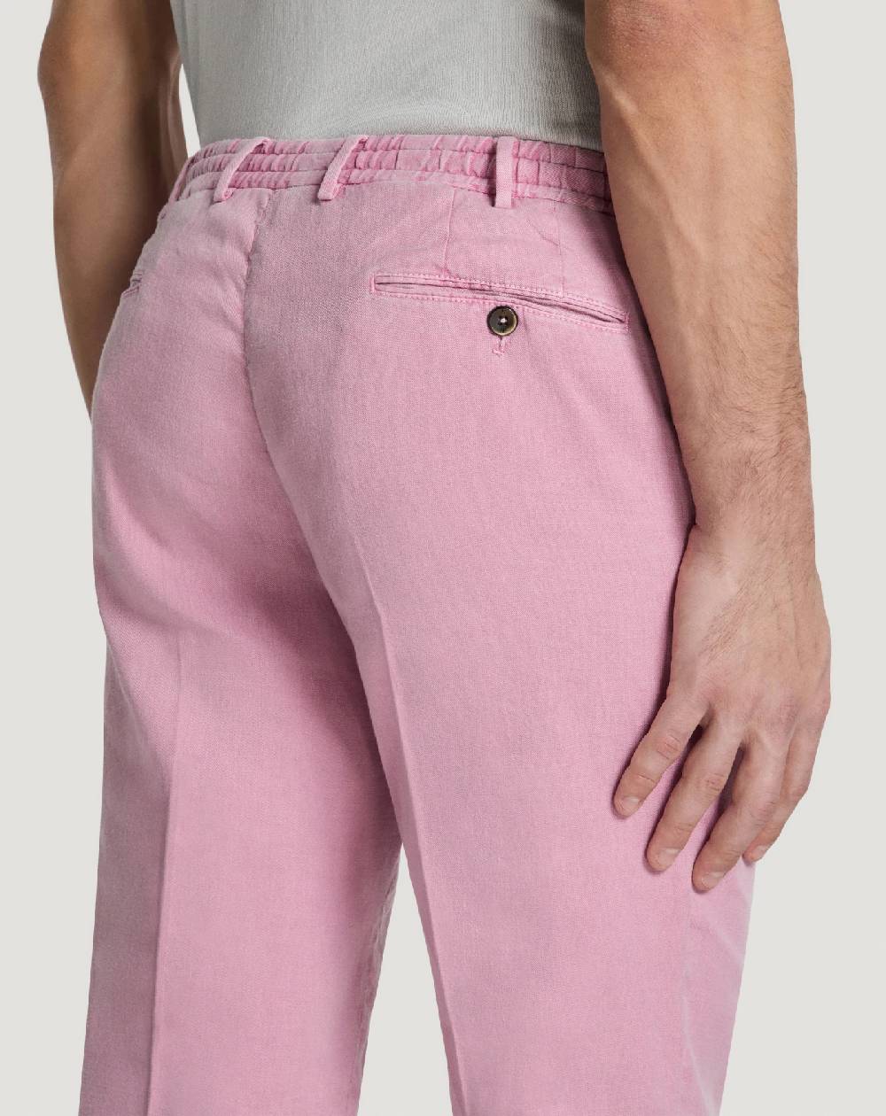 Pt Torino Pantaloni Slim in lino stretch délavé Fino Al -60%