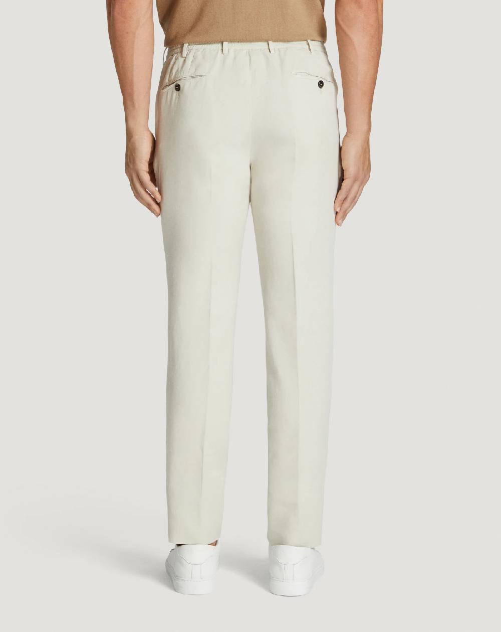 Pt Torino Pantaloni Slim in cotone e lino batavia Hotsell