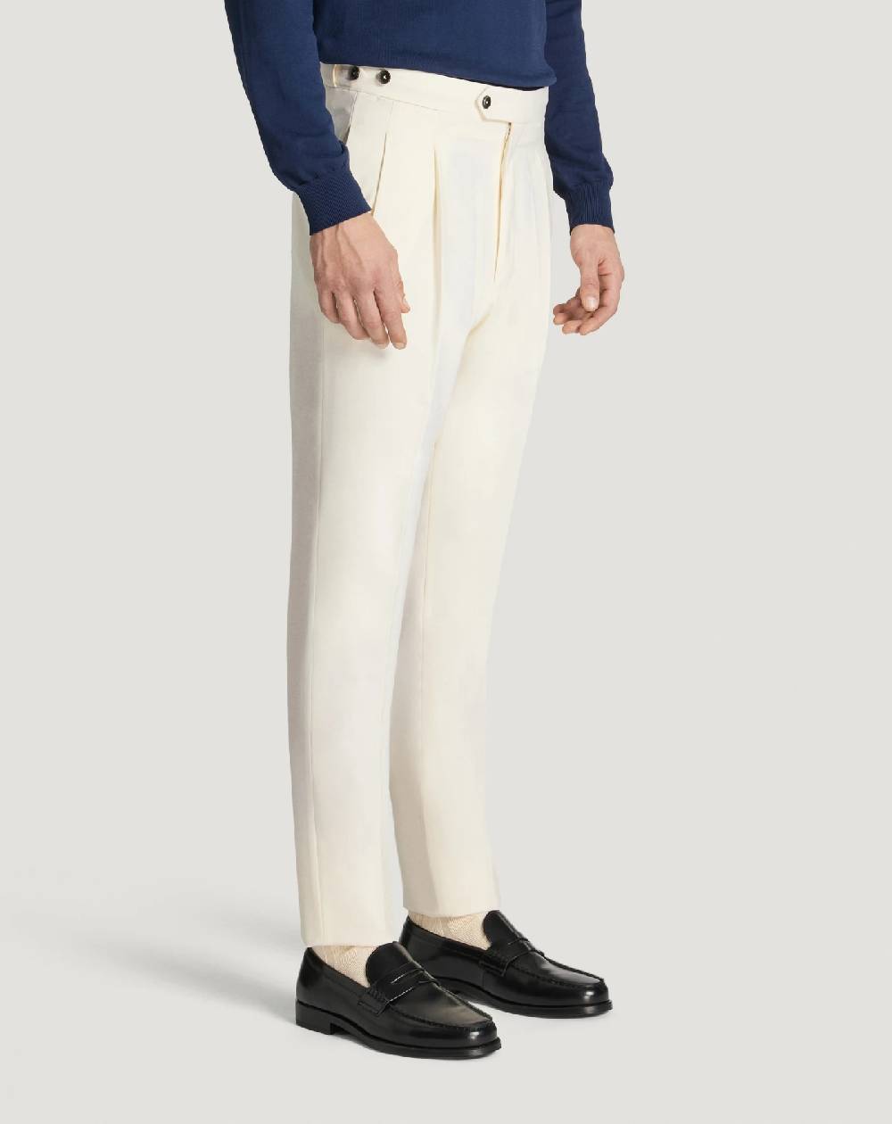 Pt Torino Pantaloni Gentleman in lana tropical Prezzo Ridotto