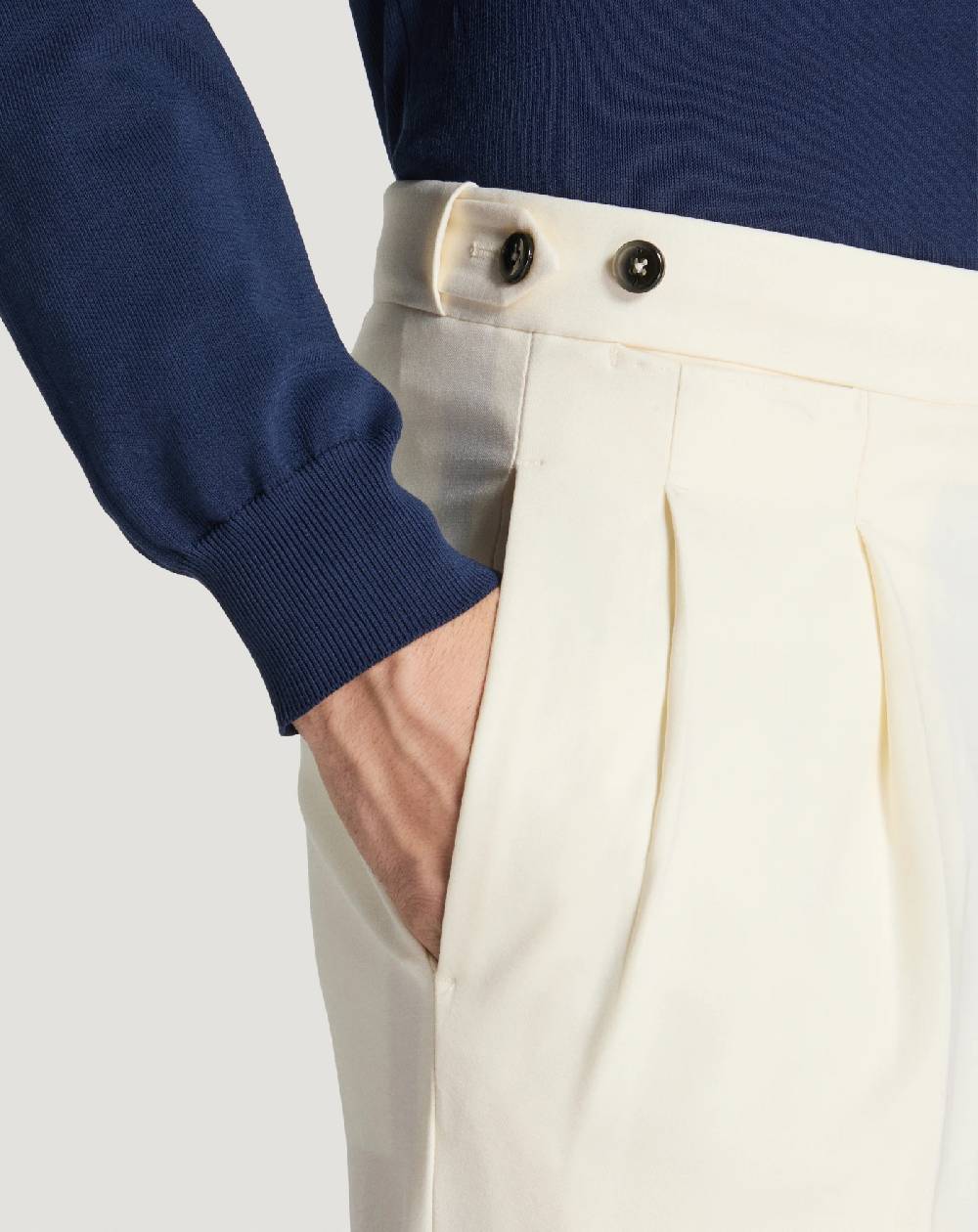 Pt Torino Pantaloni Gentleman in lana tropical Prezzo Ridotto