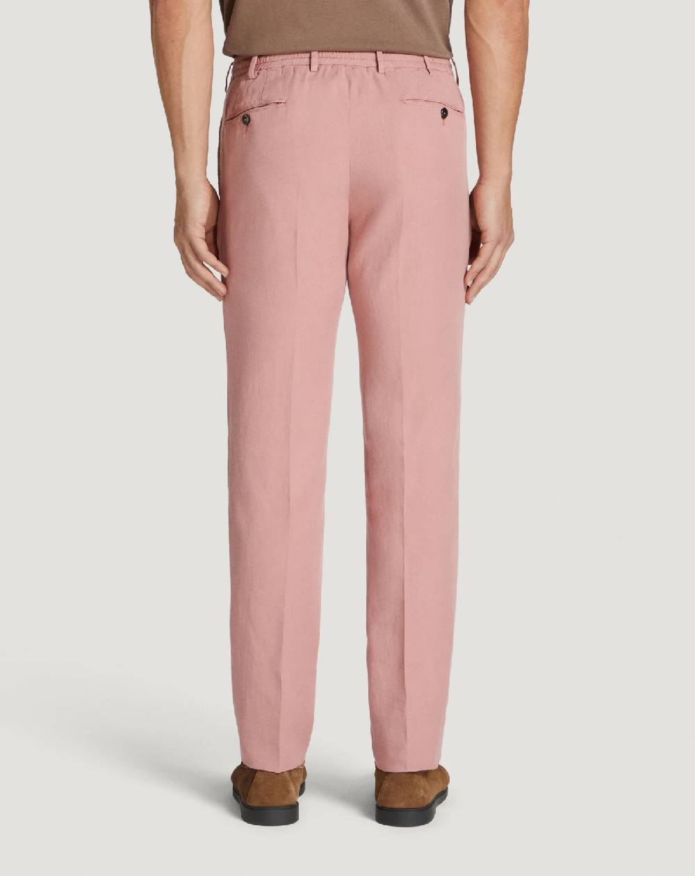 Pt Torino Pantaloni Slim in cotone e lino batavia Presa
