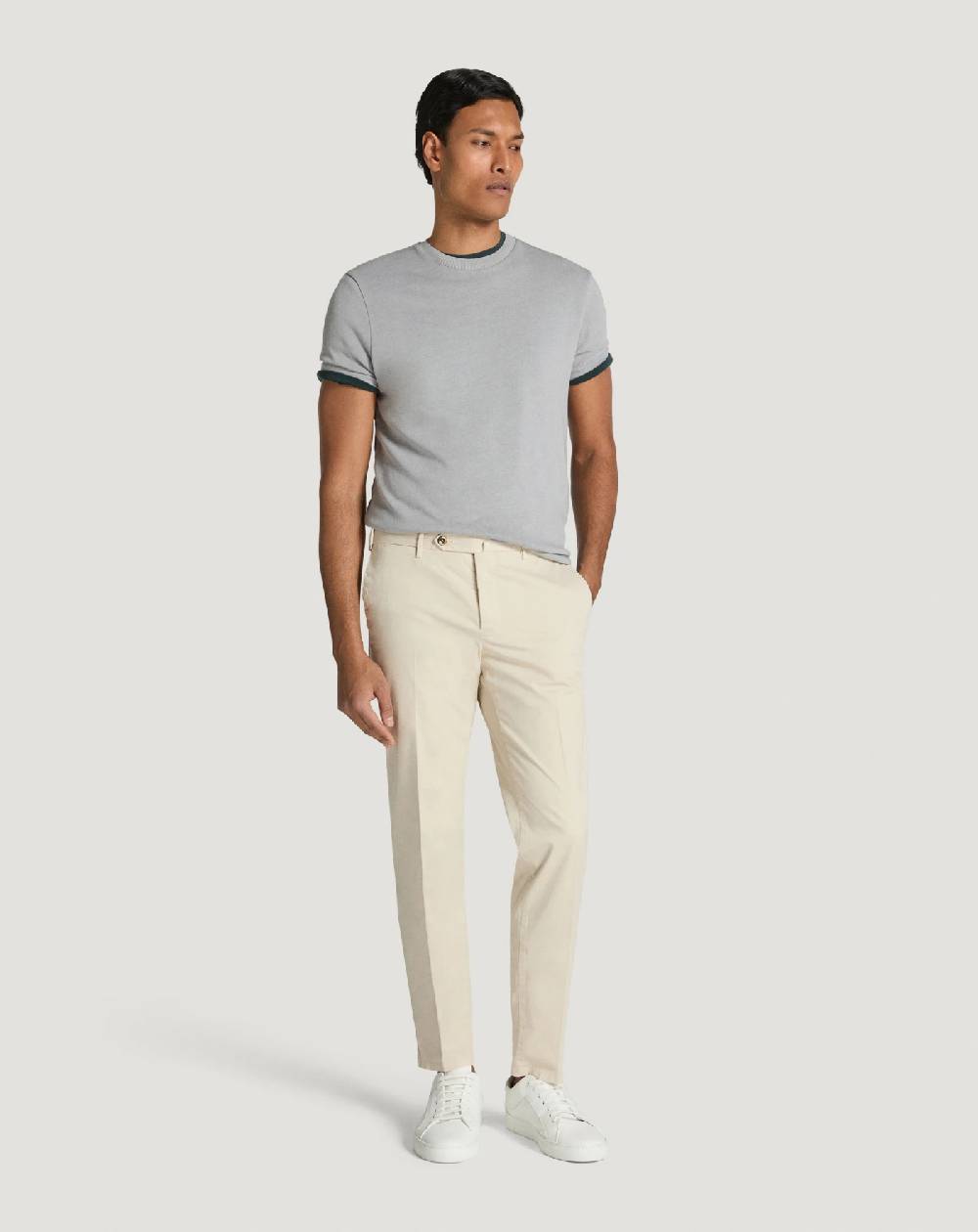 Pt Torino Pantaloni Slim in gabardina stretch In Vendita