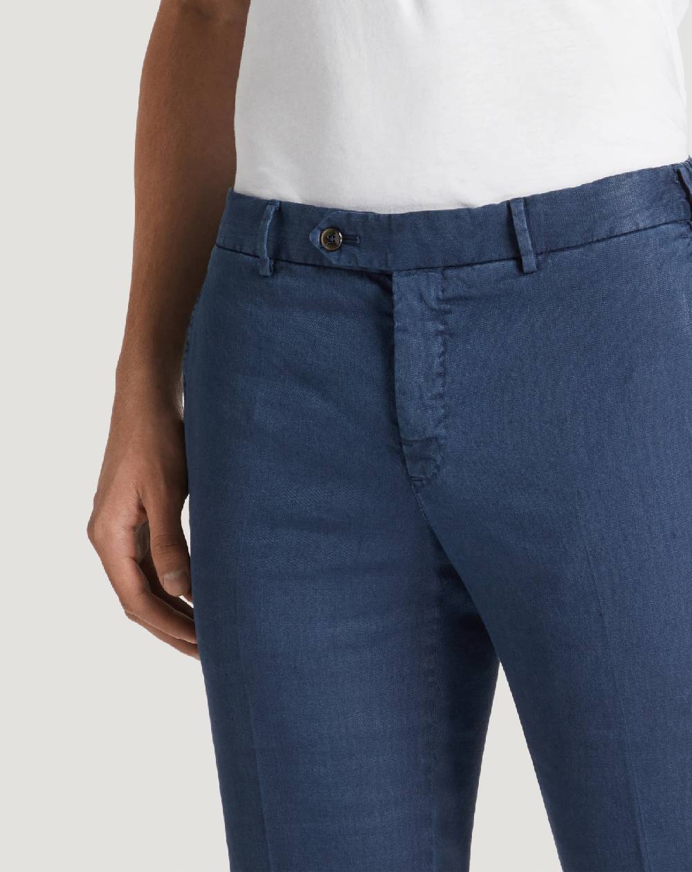 Pt Torino Pantaloni Slim in lino stretch délavé Hotsell
