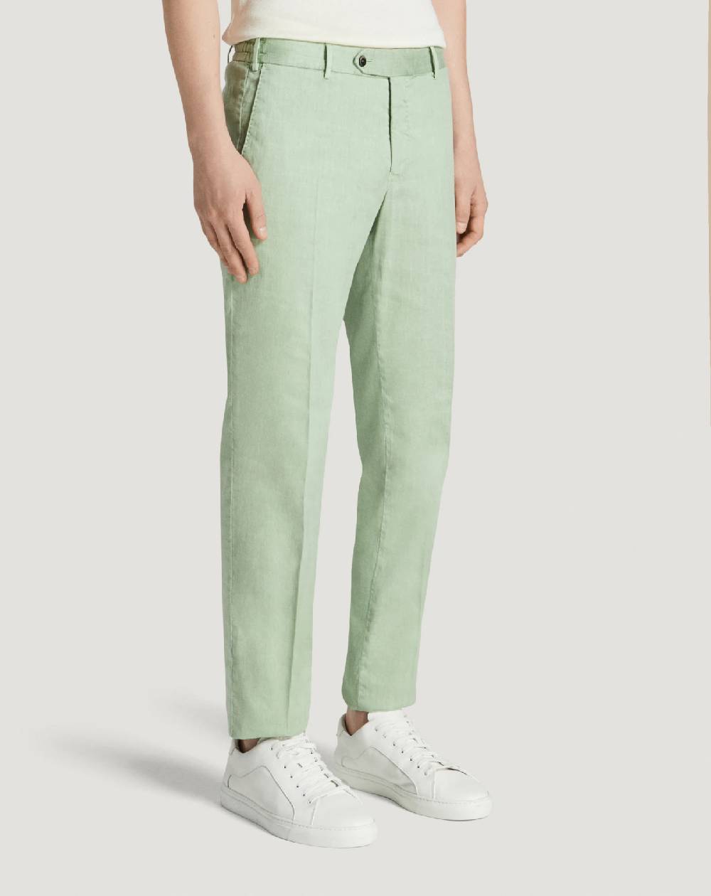 Pt Torino Pantaloni Slim in lino stretch délavé Saldi Di Fabbrica