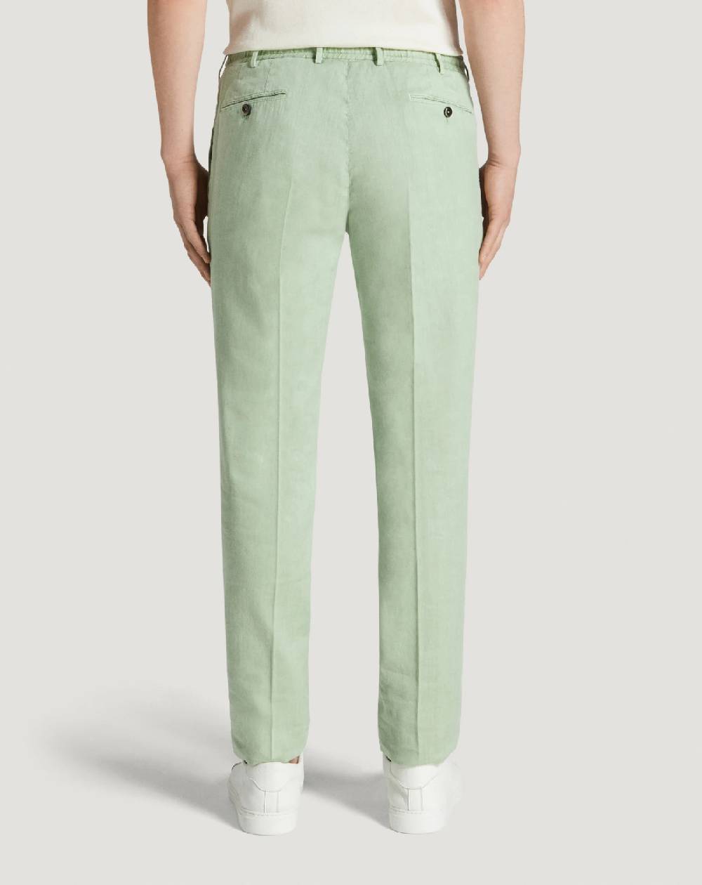 Pt Torino Pantaloni Slim in lino stretch délavé Saldi Di Fabbrica