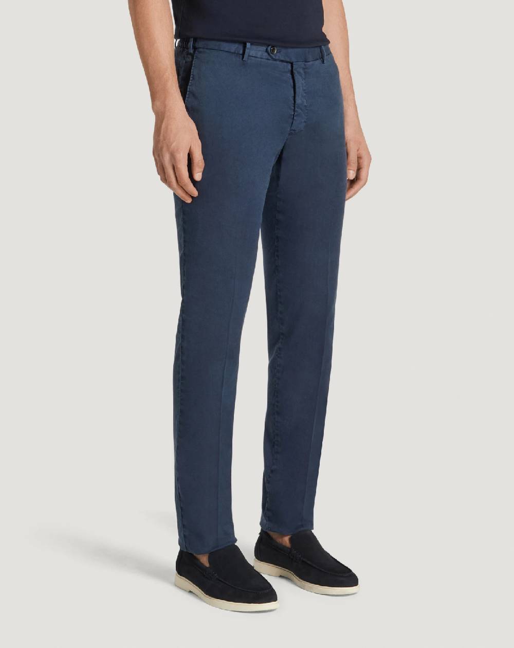 Pt Torino Pantaloni Slim in lino stretch délavé Negozio