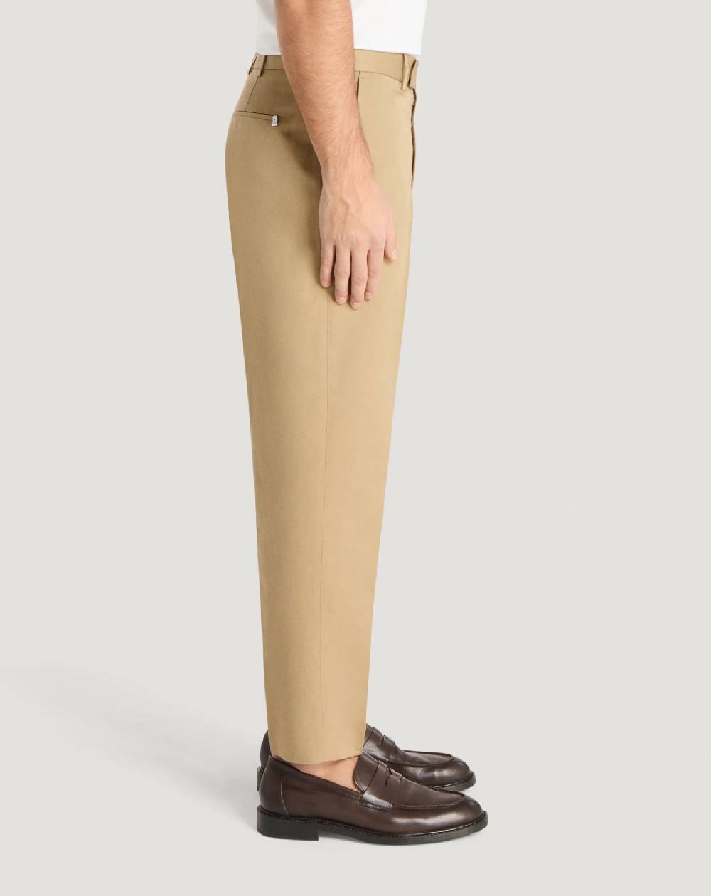 Pt Torino Pantaloni Rebel in gabardina di cotone e lino Italy