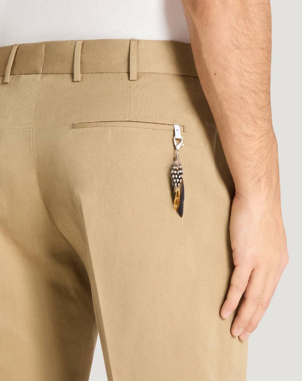 Pt Torino Pantaloni Rebel in gabardina di cotone e lino Italy