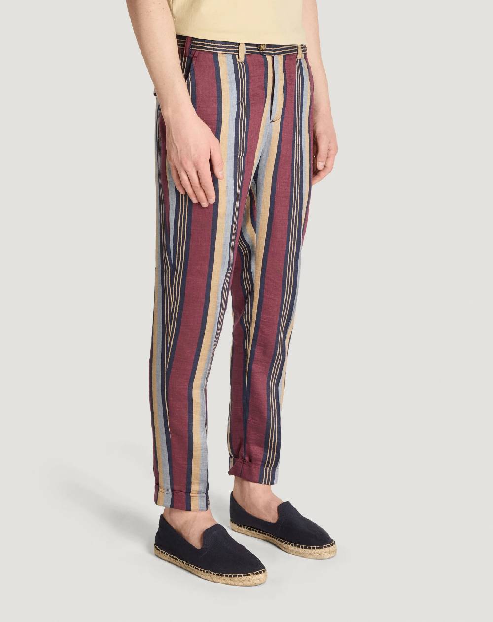 Pt Torino Pantaloni The Rebel in lino fluido Promozione