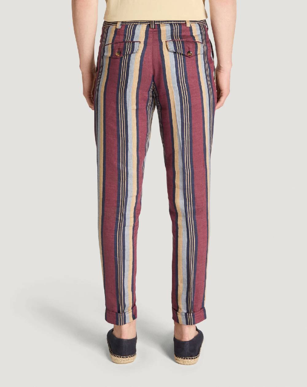 Pt Torino Pantaloni The Rebel in lino fluido Promozione