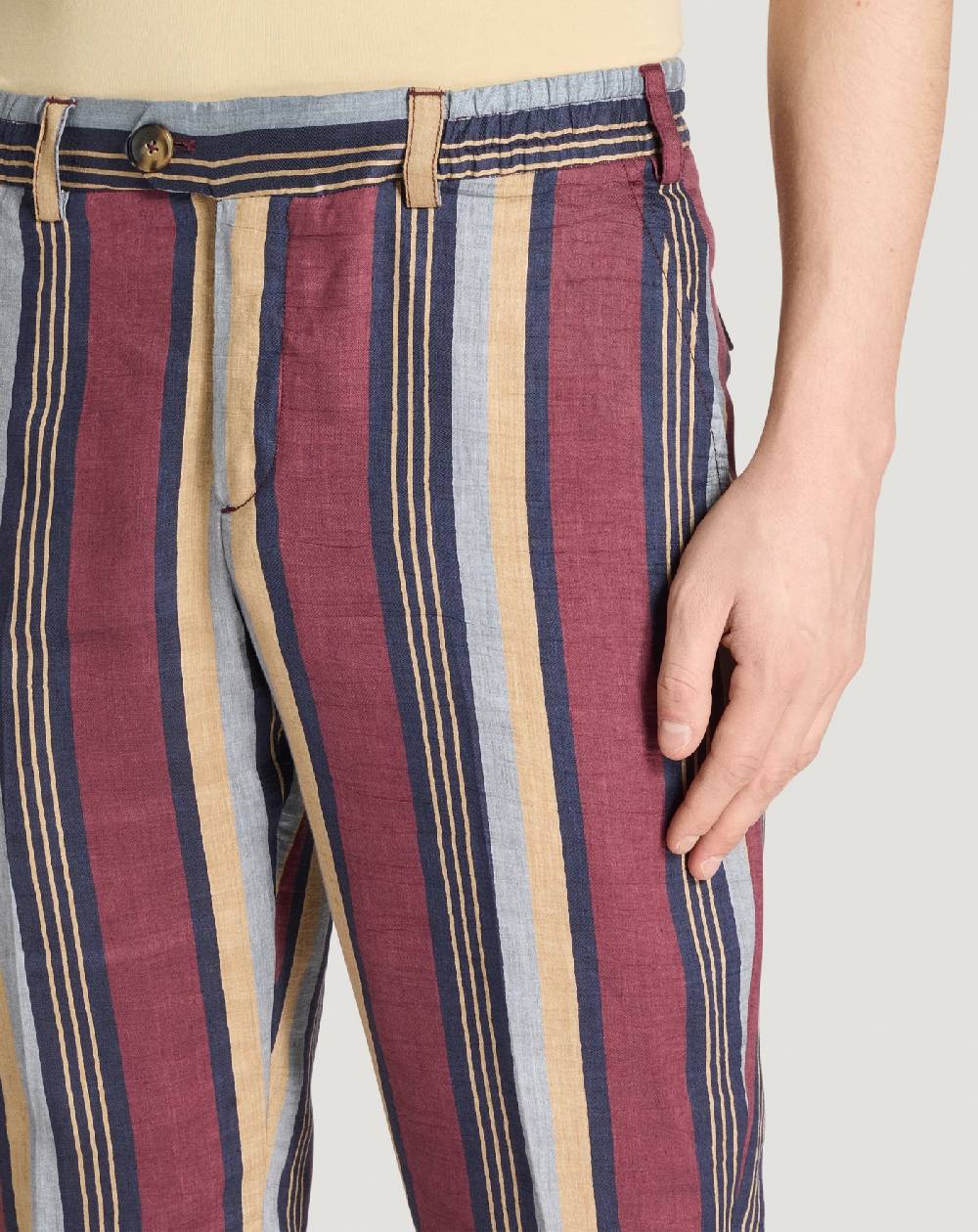 Pt Torino Pantaloni The Rebel in lino fluido Promozione
