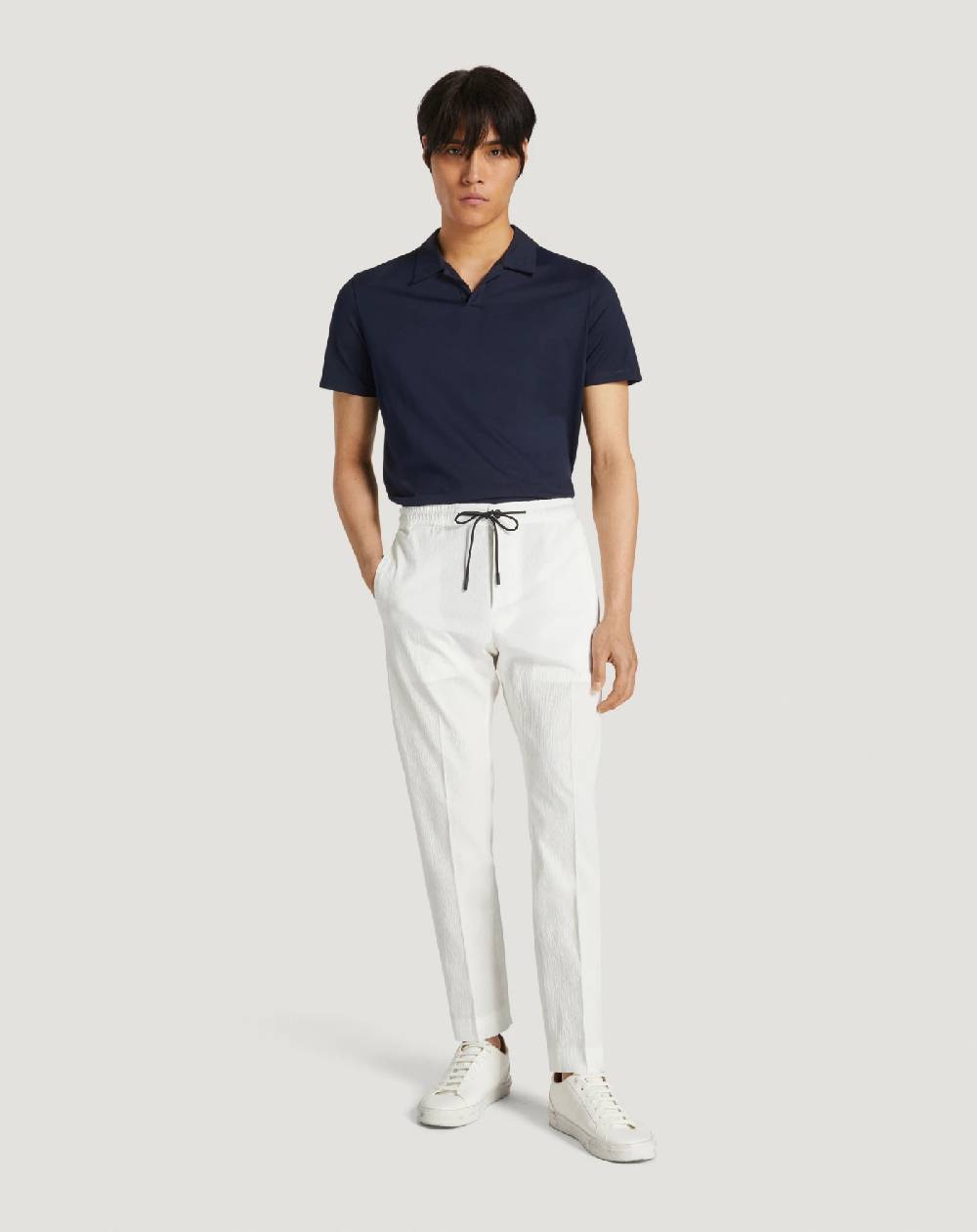 Pt Torino Pantaloni Omega in cotone seersucker Online