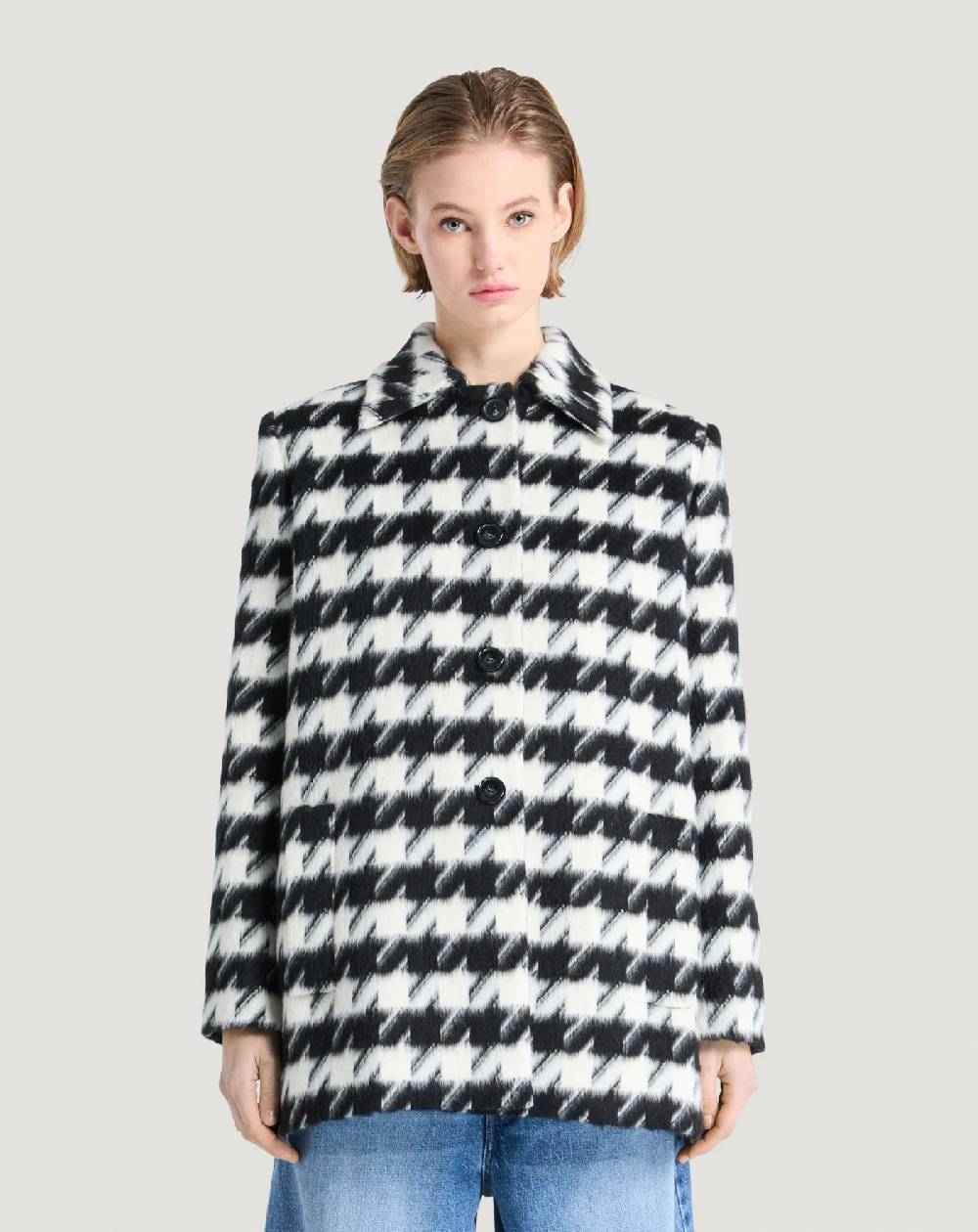 Pt Torino Cappotto in velour pied-de-poule Negozio