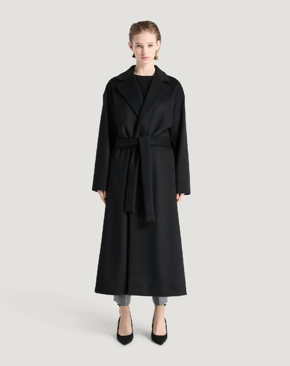 Pt Torino Cappotto in drap di lana e cachemire Moda