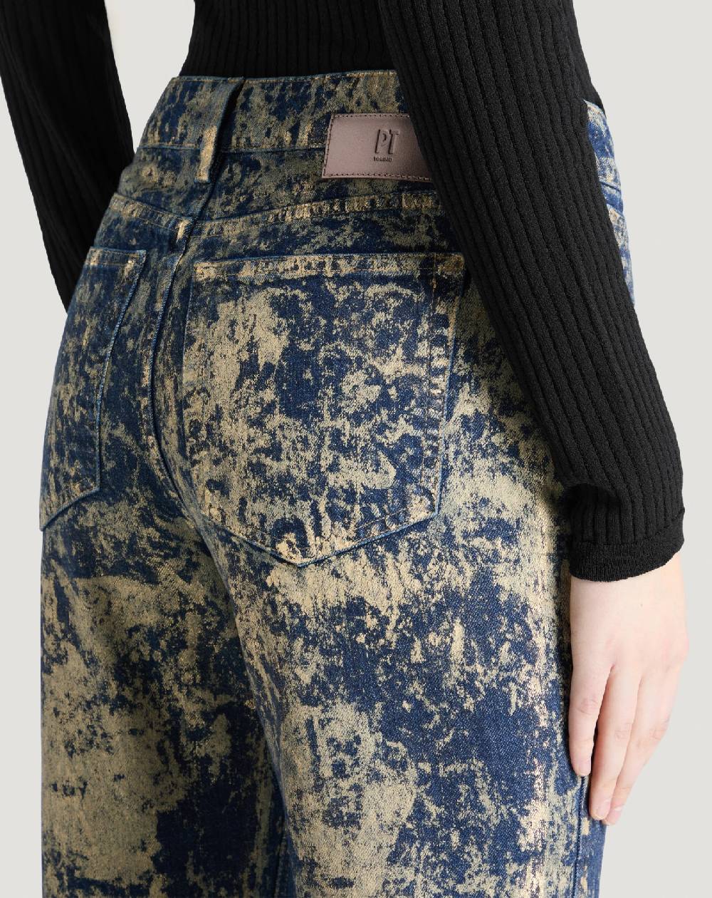Pt Torino Jeans Alanis in denim di cotone 2025