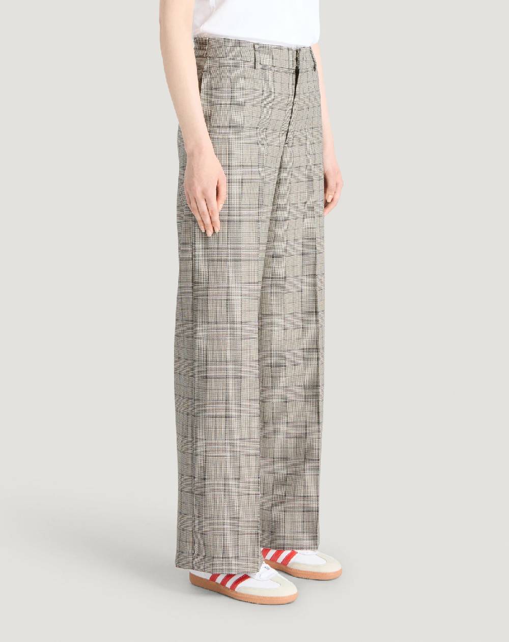 Pt Torino Pantaloni Lorenza in lana check Negozi Online