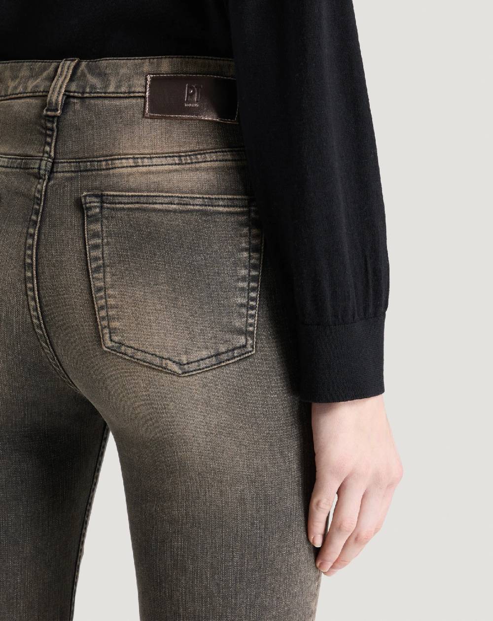 Pt Torino Jeans Kim in black denim stretch Acquista Ora