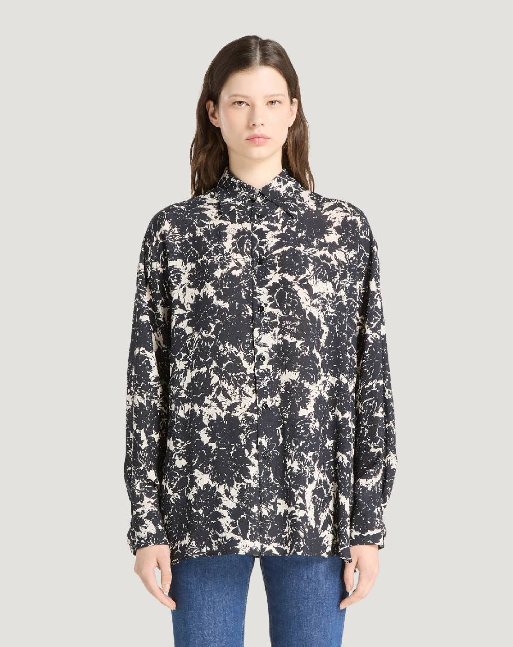 Pt Torino Camicia in georgette stampata Vendita Calda