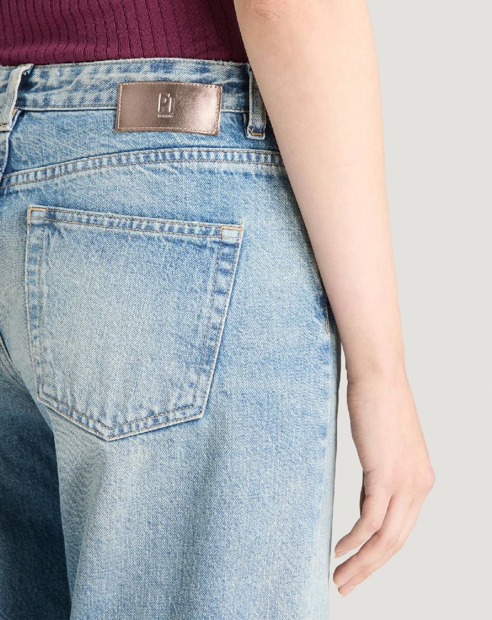 Pt Torino Jeans Tina in denim indigo di cotone Vendita Economica
