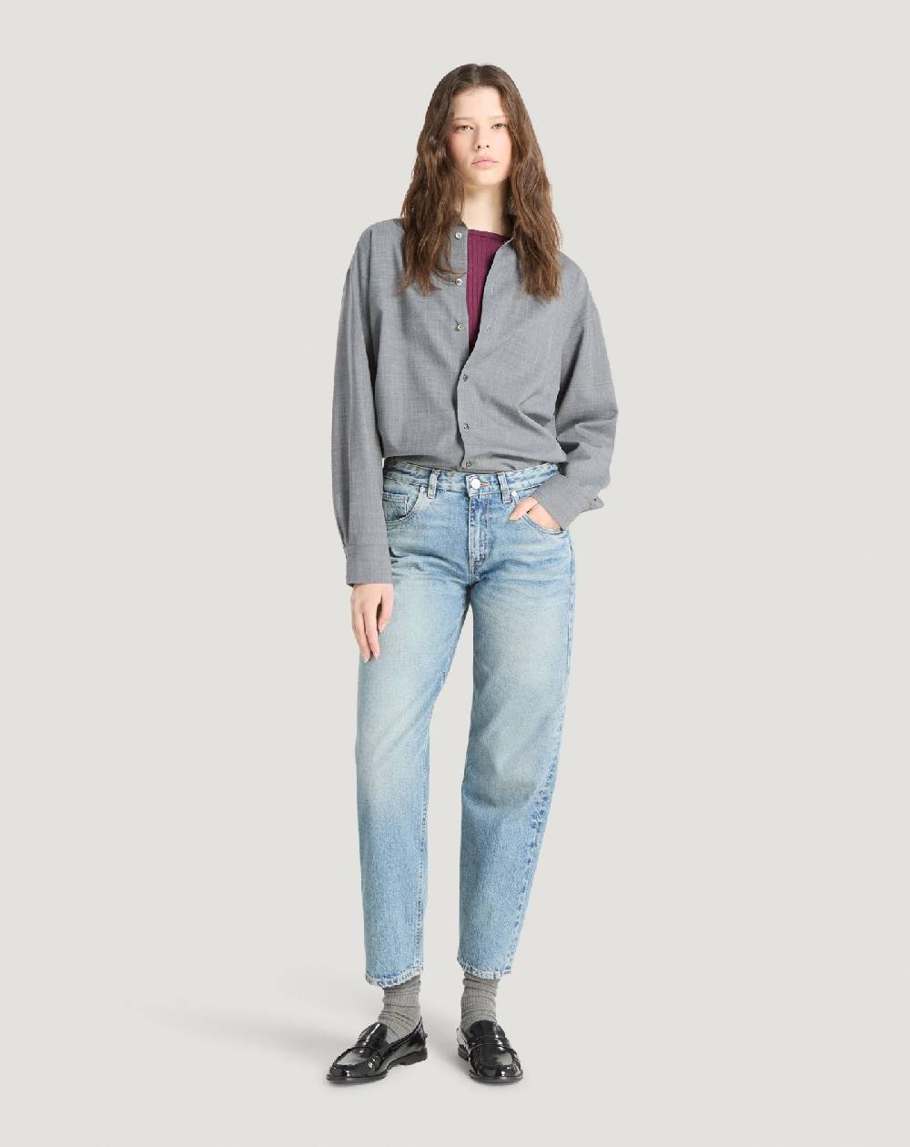 Pt Torino Jeans Tina in denim indigo di cotone Vendita Economica