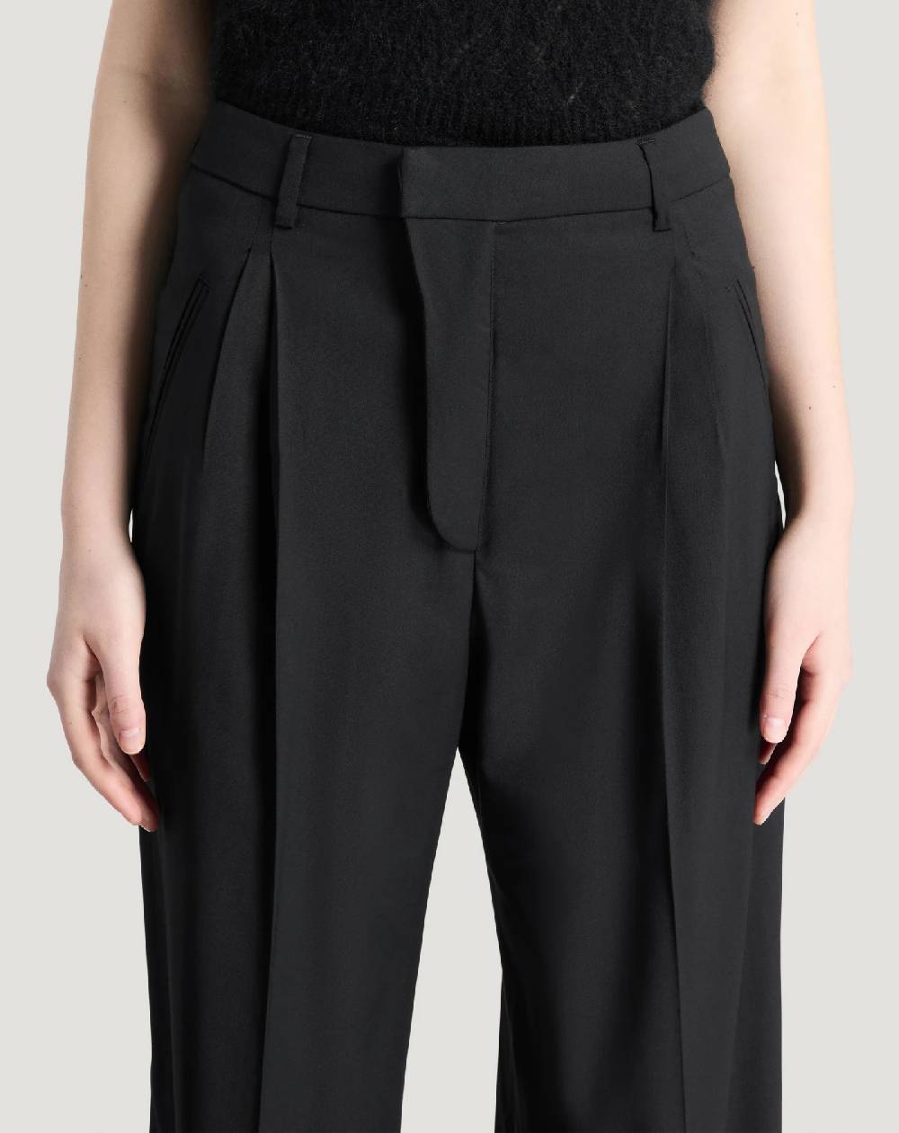 Pt Torino Pantaloni Vivian in twill di lana fluida Vendite Flash